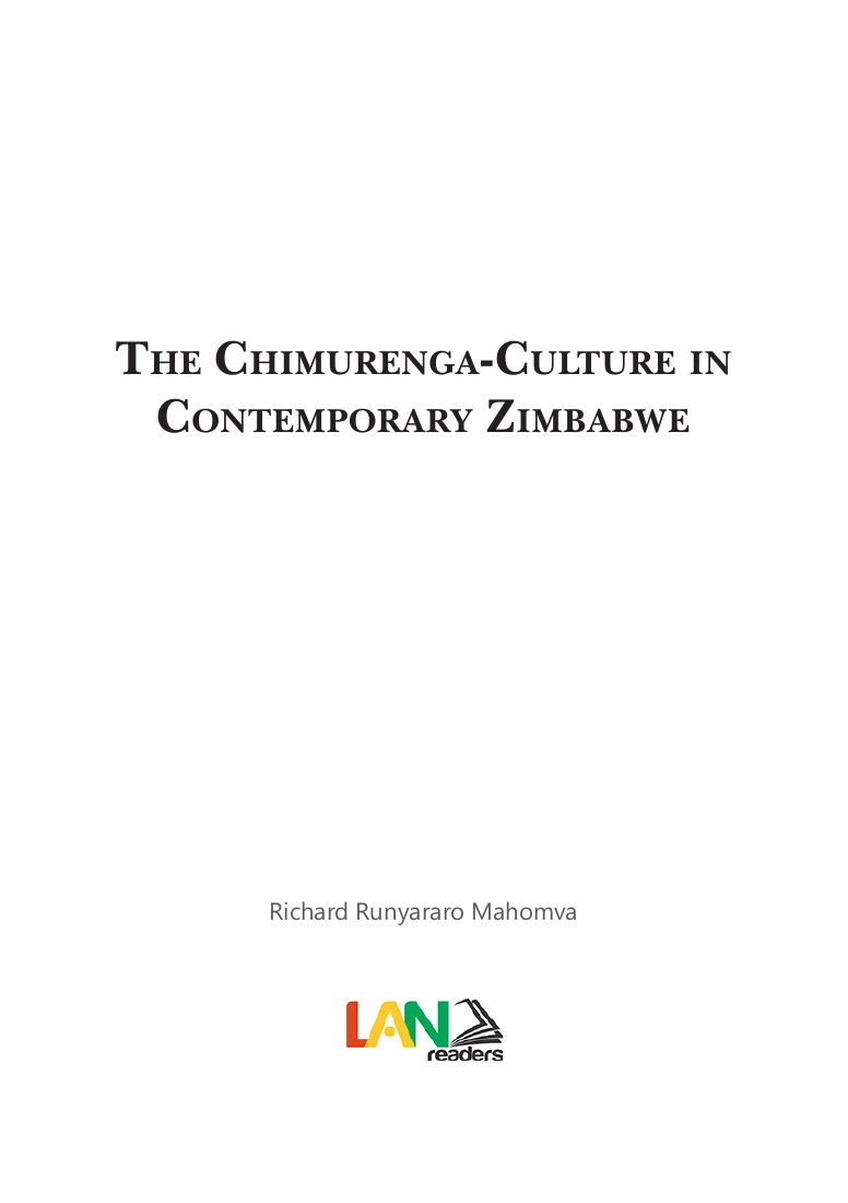 Title page of The Chimurenga-Culture in Contemporary Zimbabwe